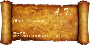 Abel Tivadar névjegykártya